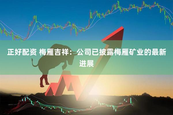 正好配资 梅雁吉祥：公司已披露梅雁矿业的最新进展